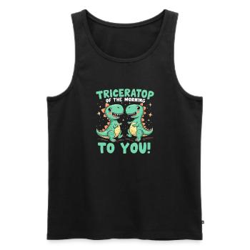 Dinosaur Party Decorations - Men's Premium Organic Tank Top - black - Front - AI Model Male 178 light (178cm)