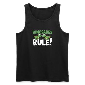 Décorations de fête de dinosaures - Débardeur bio Premium Homme - noir - Devant - Michal (187cm)