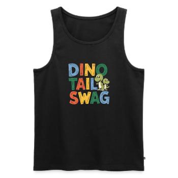 Décorations de fête de dinosaures - Débardeur bio Premium Homme - noir - Devant - Michal (187cm)