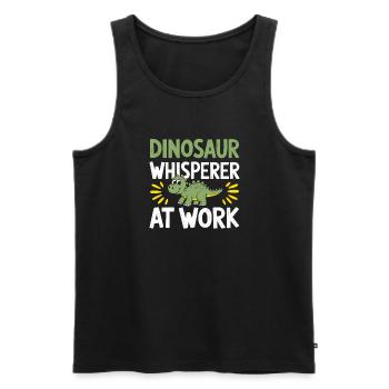 Décorations de fête de dinosaures - Débardeur bio Premium Homme - noir - Devant - Michal (187cm)