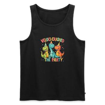 Dinosaur Party Decorations - Men's Premium Organic Tank Top - black - Front - AI Model Male 178 light (178cm)