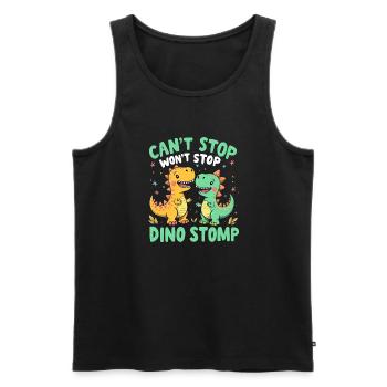 Dinosaur Party Decorations - Männer Premium Bio Tank Top - Schwarz - Vorne - Michal (187cm)