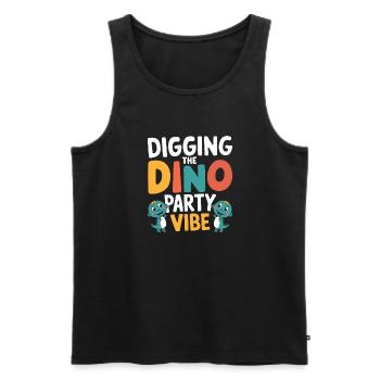 Dinosaur Party Decorations - Men's Premium Organic Tank Top - black - Front - Michal (187cm)