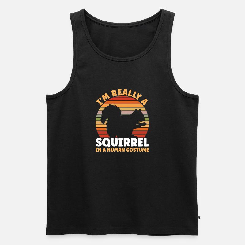Eichhörnchen Kostüm - Männer Premium Bio Tank Top - Schwarz
