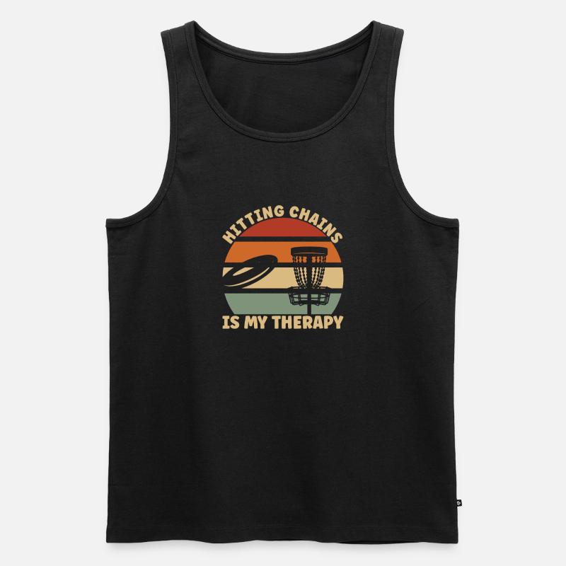 Disc Golf Chains - Männer Premium Bio Tank Top - Schwarz