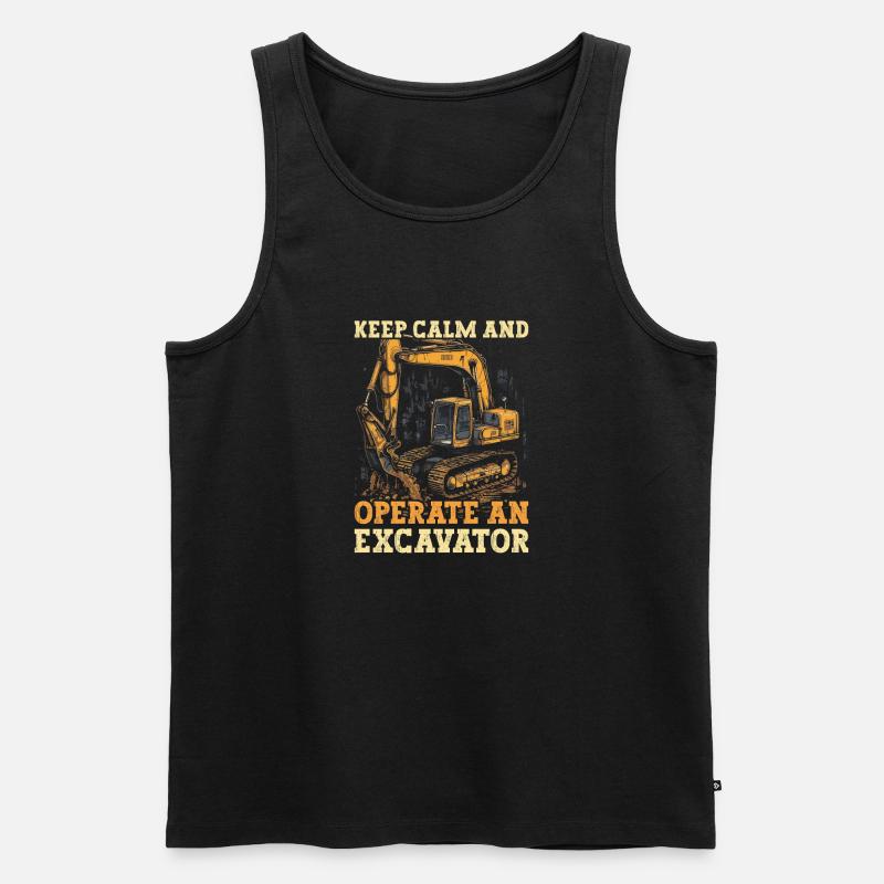 Operate Bagger - Männer Premium Bio Tank Top - Schwarz