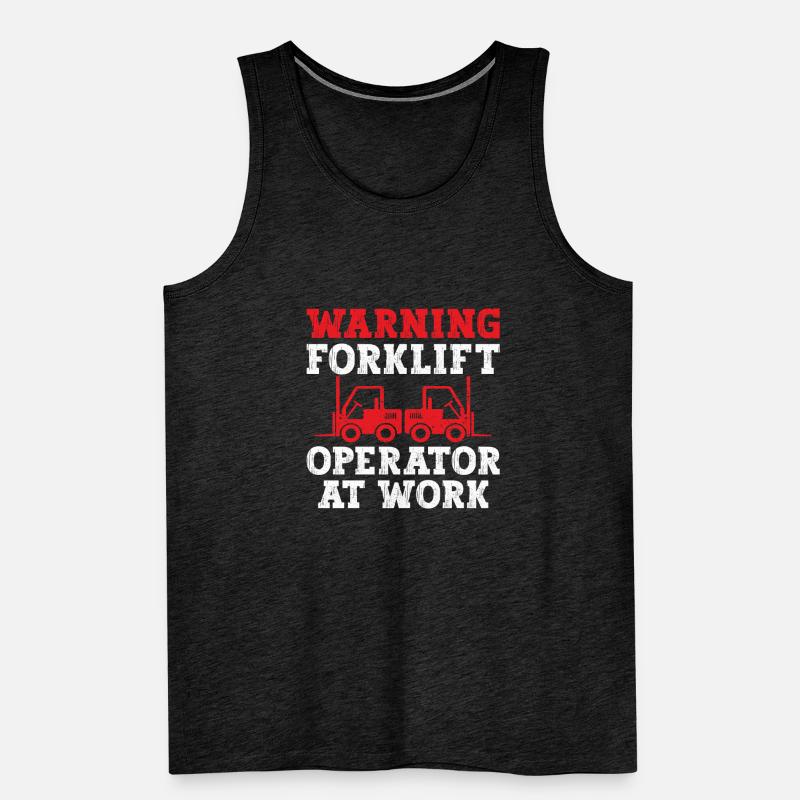 Gabelstapler At Work Männer Premium Bio Tank Top