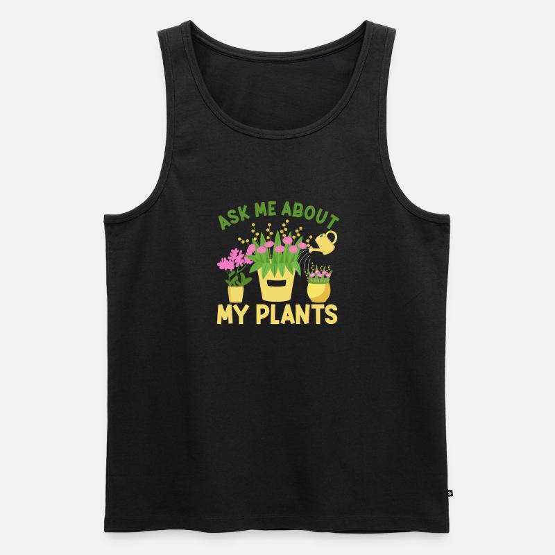 Plants Garten - Männer Premium Bio Tank Top - Schwarz