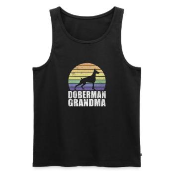 Doberman Gifts - Männer Premium Bio Tank Top - Schwarz - Vorne - Michal (187cm)