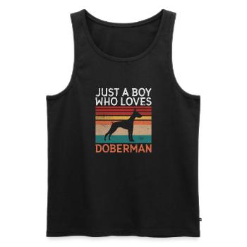 Cadeaux Doberman - Débardeur bio Premium Homme - noir - Devant - Michal (187cm)