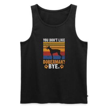 Doberman Gifts - Männer Premium Bio Tank Top - Schwarz - Vorne - Michal (187cm)