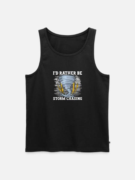 Tornado Sturm Jäger - Männer Premium Bio Tank Top - Schwarz
