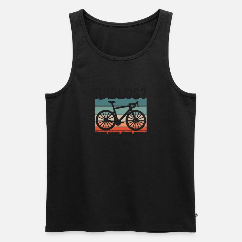 Radlos Radfahrer - Männer Premium Bio Tank Top - Schwarz