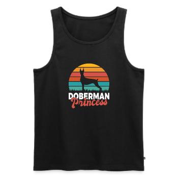 Doberman Gifts - Männer Premium Bio Tank Top - Schwarz - Vorne - Michal (187cm)