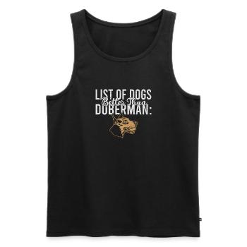 Doberman Gifts - Männer Premium Bio Tank Top - Schwarz - Vorne - Michal (187cm)