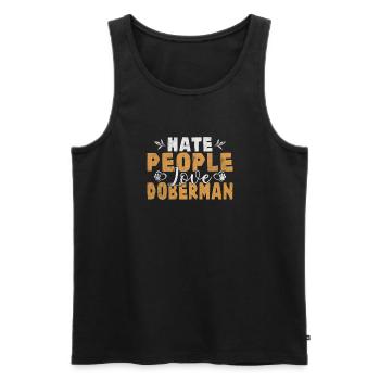 Cadeaux Doberman - Débardeur bio Premium Homme - noir - Devant - Michal (187cm)