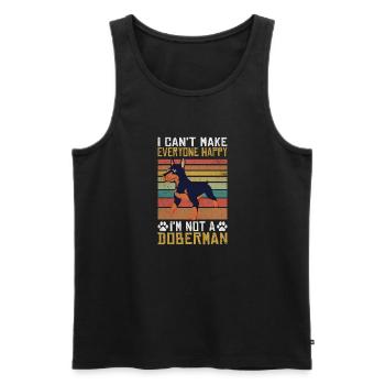 Doberman Gifts - Männer Premium Bio Tank Top - Schwarz - Vorne - Michal (187cm)