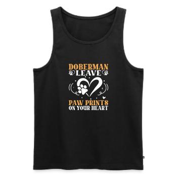 Doberman Gifts - Männer Premium Bio Tank Top - Schwarz - Vorne - Michal (187cm)