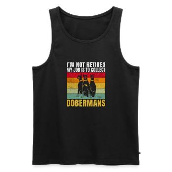 Doberman Gifts - Männer Premium Bio Tank Top - Schwarz - Vorne - Michal (187cm)