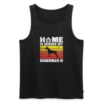 Cadeaux Doberman - Débardeur bio Premium Homme - noir - Devant - Michal (187cm)