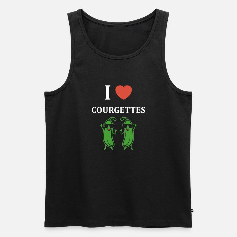 Zucchini-Humor - Männer Premium Bio Tank Top - Schwarz