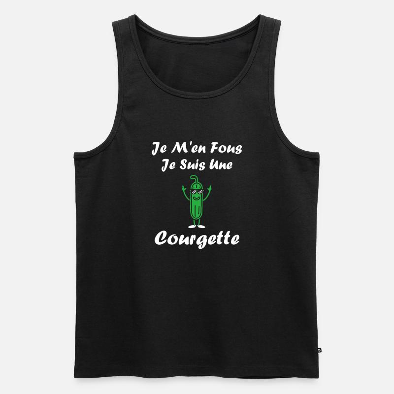 Zucchini-Humor - Männer Premium Bio Tank Top - Schwarz