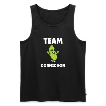 Humour Cornichon - Débardeur bio Premium Homme - noir - Devant - Michal (187cm)