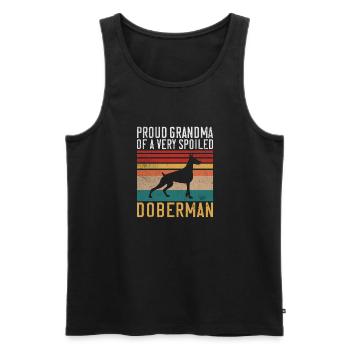 Cadeaux Doberman - Débardeur bio Premium Homme - noir - Devant - Michal (187cm)