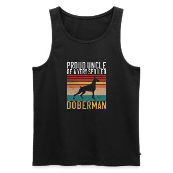 Doberman Gifts - Männer Premium Bio Tank Top - Schwarz - Vorne - Michal (187cm)