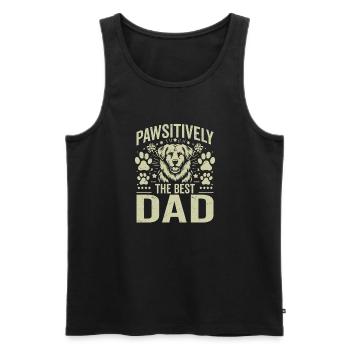 Dog Dad Gifts for Men - Männer Premium Bio Tank Top - Schwarz - Vorne - Michal (187cm)