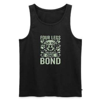 Dog Dad Gifts for Men - Männer Premium Bio Tank Top - Schwarz - Vorne - AI Model Male 178 light (178cm)