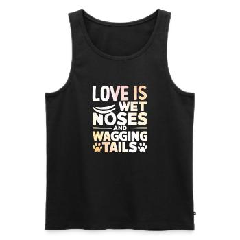 Dog Dad Gifts for Men - Männer Premium Bio Tank Top - Schwarz - Vorne - Michal (187cm)