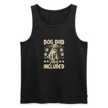 Dog Dad Gifts for Men - Männer Premium Bio Tank Top - Schwarz - Vorne - Michal (187cm)