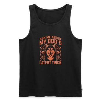 Dog Dad Gifts for Men - Männer Premium Bio Tank Top - Schwarz - Vorne - Michal (187cm)