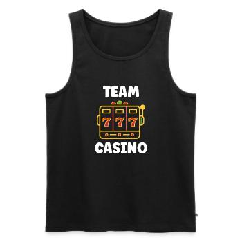 Kasino - Männer Premium Bio Tank Top - Schwarz - Vorne - AI Model Male 178 light (178cm)