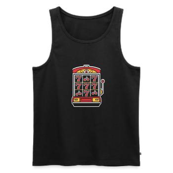 Kasino - Männer Premium Bio Tank Top - Schwarz - Vorne - AI Model Male 178 light (178cm)