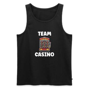 Kasino - Männer Premium Bio Tank Top - Schwarz - Vorne - AI Model Male 178 light (178cm)