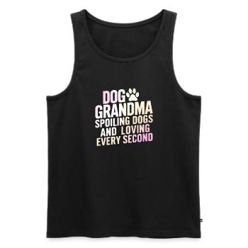Cadeaux de grand-mère pour chien - Débardeur bio Premium Homme - noir - Devant - Michal (187cm)