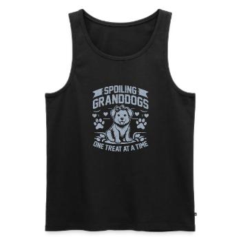 Cadeaux de grand-mère pour chien - Débardeur bio Premium Homme - noir - Devant - Michal (187cm)
