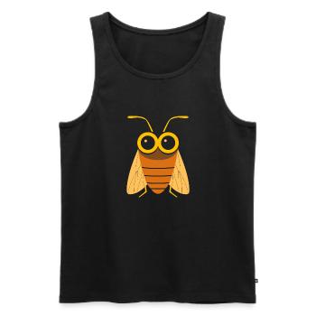 cicada - Men's Premium Organic Tank Top - black - Front - AI Model Male 178 light (178cm)