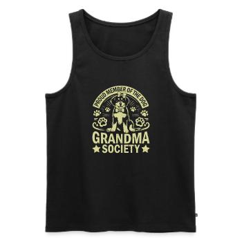 Dog Grandma Gifts - Männer Premium Bio Tank Top - Schwarz - Vorne - Michal (187cm)