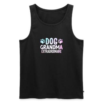 Cadeaux de grand-mère pour chien - Débardeur bio Premium Homme - noir - Devant - Michal (187cm)