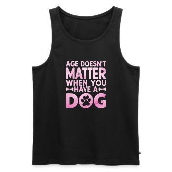Cadeaux de grand-mère pour chien - Débardeur bio Premium Homme - noir - Devant - Michal (187cm)