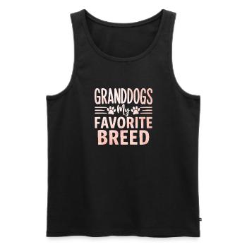Cadeaux de grand-mère pour chien - Débardeur bio Premium Homme - noir - Devant - Michal (187cm)