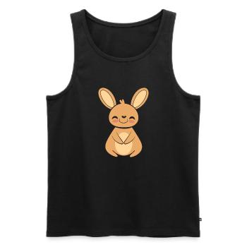 Wallaby - Männer Premium Bio Tank Top - Schwarz - Vorne - AI Model Male 178 light (178cm)
