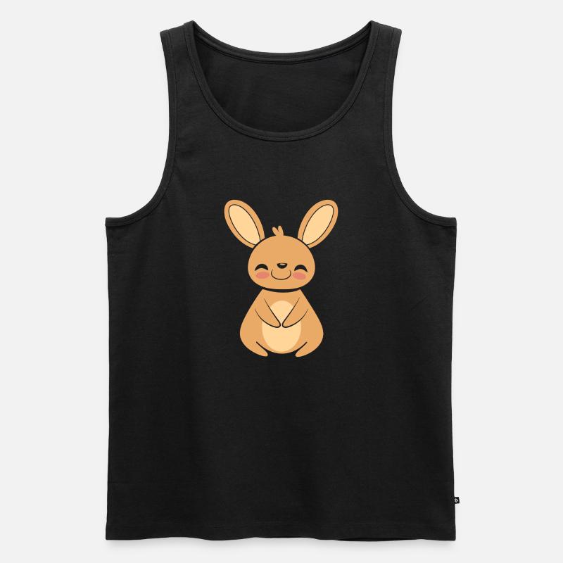 Wallaby - Männer Premium Bio Tank Top - Schwarz