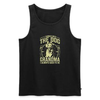 Dog Grandma Gifts - Männer Premium Bio Tank Top - Schwarz - Vorne - Michal (187cm)