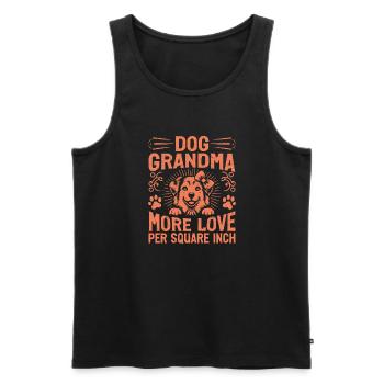 Cadeaux de grand-mère pour chien - Débardeur bio Premium Homme - noir - Devant - Michal (187cm)