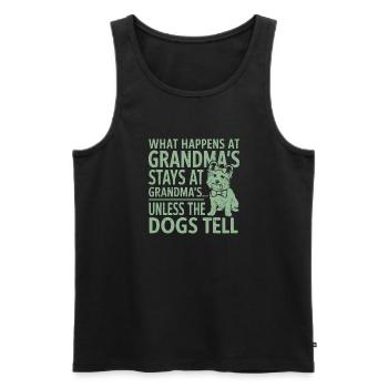 Dog Grandma Gifts - Männer Premium Bio Tank Top - Schwarz - Vorne - Michal (187cm)