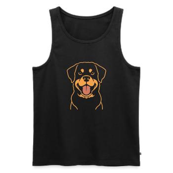 Rottweiler - Männer Premium Bio Tank Top - Schwarz - Vorne - AI Model Male 178 light (178cm)